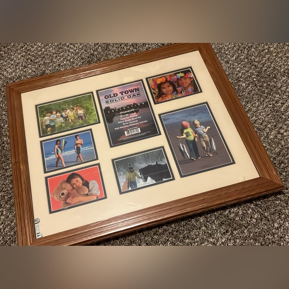 Old Town Solid Oak Collage Picture Frame - Picture 2 of 4